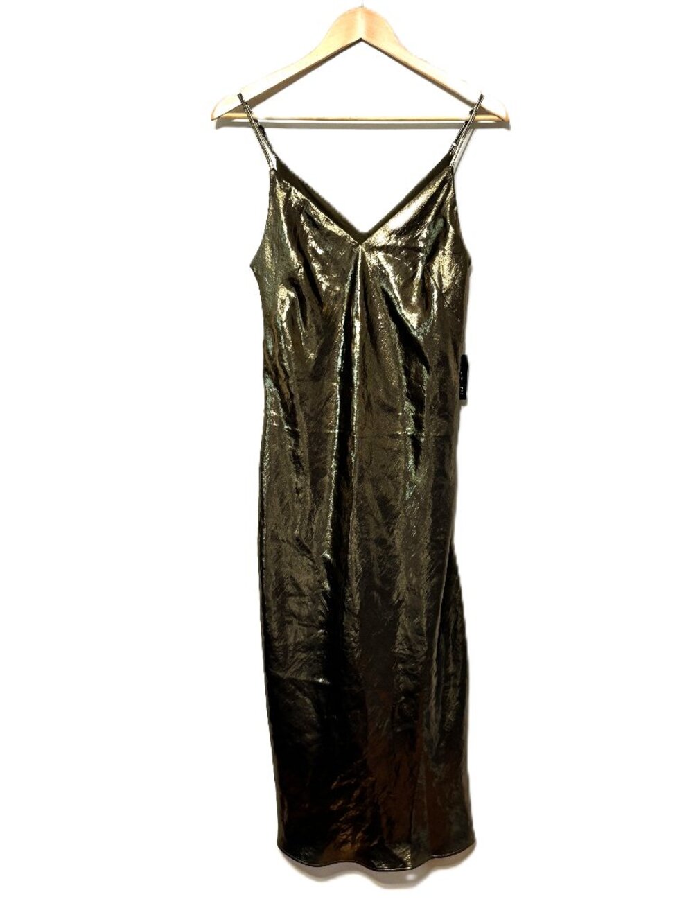 NWT Express Gold Metallic Dress, Size M